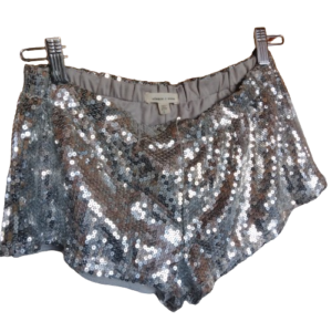 Silver Sequin Shorts