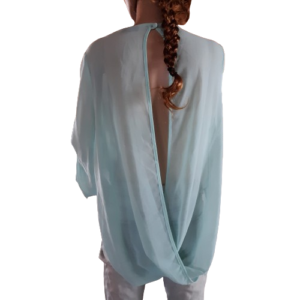 Pale Aqua Sheer Blouse