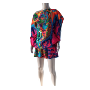 Psychedelic Print Mini Dress